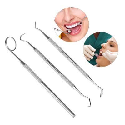 Dental Tools Set Stainless Steel Oral Mirror Probe Red Gun Dental Cleaner Accessories Dental Stone Remover Tools