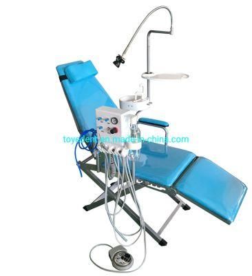 Dental Equipment Portable Dental Folding Chair Unit with Turbine LED Operating Lamp