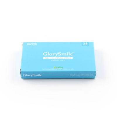 MSDS Approved OEM/ODM Glory Smile Dental Bright Home/Hotel/Salon Custom Service Blue Non-Peroxide Teeth Whitening Strips