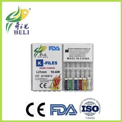 Dental Belident Brand High Quality Dental Supplier Made in China Medical Niti Files for Endodontic Lab