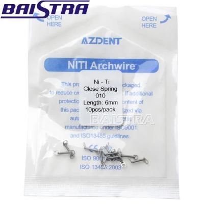 Azdent Dental Orthodontic 10PCS/Pack 0.010X6mm Size Closed Coil Spring
