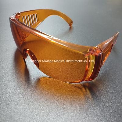 Orange Fixed Legs UV Protective Safety Glasses for Dental