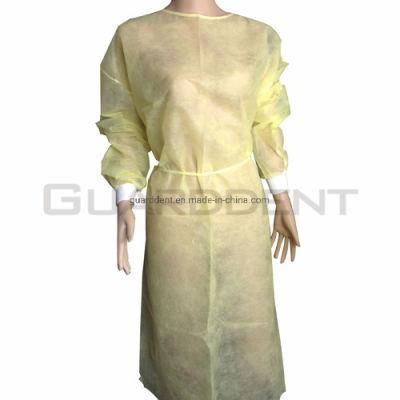 Medical Apparel Knitted Cuff or Elastic Cuffs Isolation Gowns PP/PP+PE/SMS Material Isolation Gowns Disposable