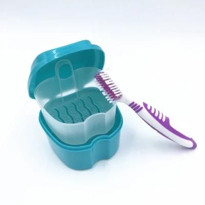Plastic Denture False Teeth Storage Cleaning Dental Bath Box