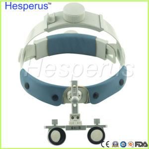 6.0 X Magnification Binocular Dental Loupes Surgical Medical Dentistry Titanium Frame Head Light Hesperus