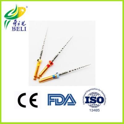 Dental Flexible Heat Activated Root Canal Endo Files Niti Blue Endodontic Engine Use Rotary Files 25mm Dentistry