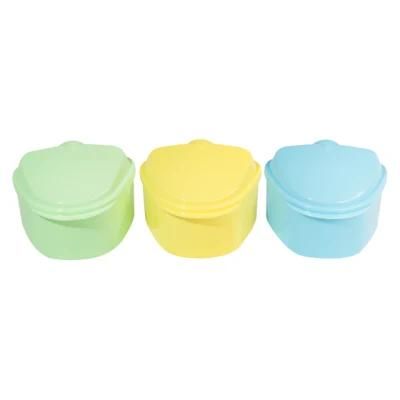 New Arrival Plastic Trapezoidal Denture Retainer Storage Case with Basket Net