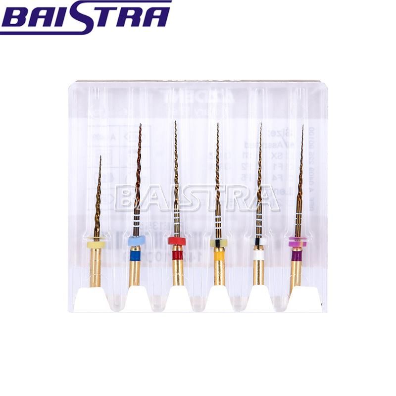 Dental Endodontic Gold Taper Niti Rotary Files Engine Use 25mm Dental Files