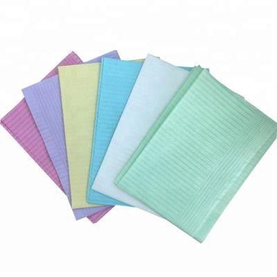 3 Ply 33X45cm Disposable Medical Use Colourful Waterproof Dental Bib