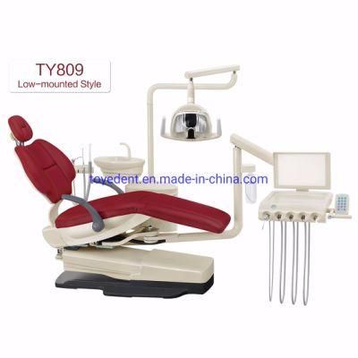 Full Computer Control Low Mounted Adult Dental Chair Dental Unit with Dentist Stool