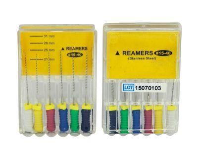Medical Root Canal Treatment Stainless Steel Dental Burs Reamers Files