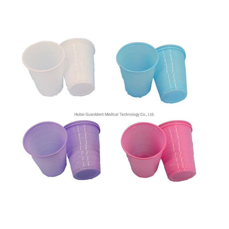 Disposable Plastic Dental 5oz 7oz Clear or Colored Custom Drinking Cups PP/PS with Logo