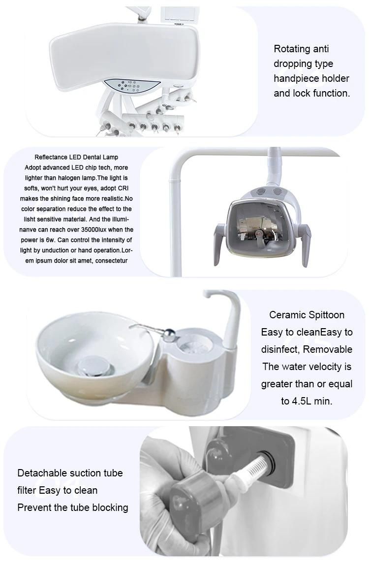 CE Approved Clinic Equipment Integral Dental Equipment Dental Chair Unit