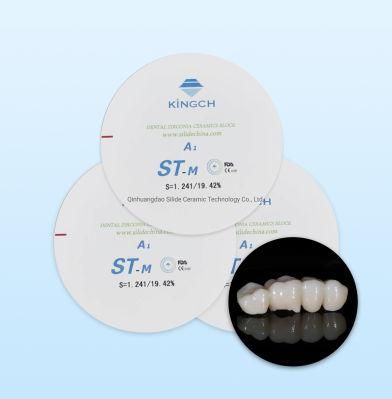 Denture Material Zirconia Ceramic Discs Multilayer Dental Zirconia