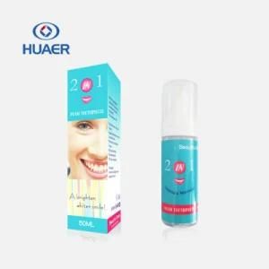 2 Functions in 1 Non Peroxide Teeth Whitening Foam