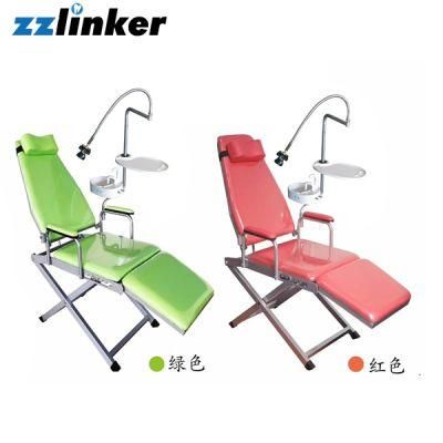 Lk-A37 Foldable Portable Dental Patient Chair with Spittoon Lamp and Tray