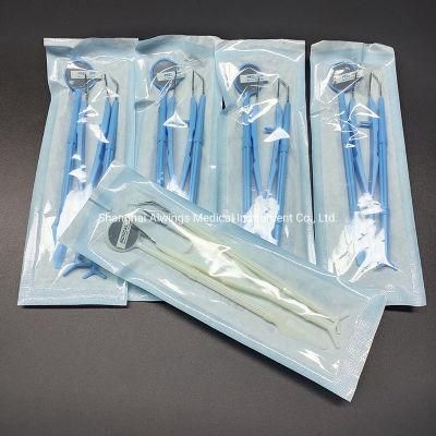Alwings Dental Instruments Mounth Mirror Dental Probe Dental Tweezer Kits