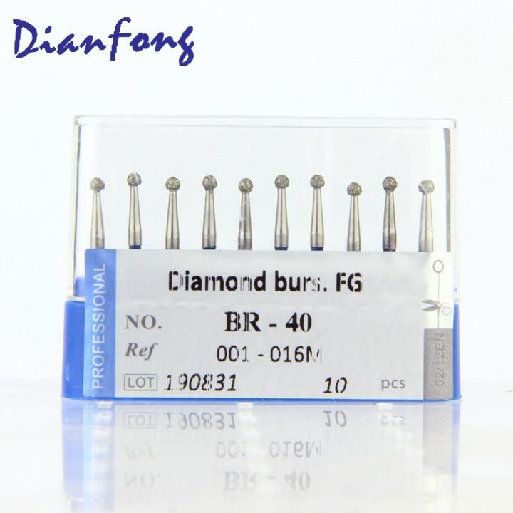 Br-40 Round Shape Fg Shank Diamond Dental Burs 001-016m