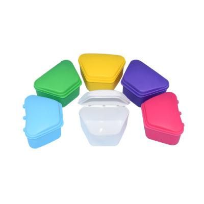 Plastic Denture Box Dental Strainer Container for False Teeth Cleaning