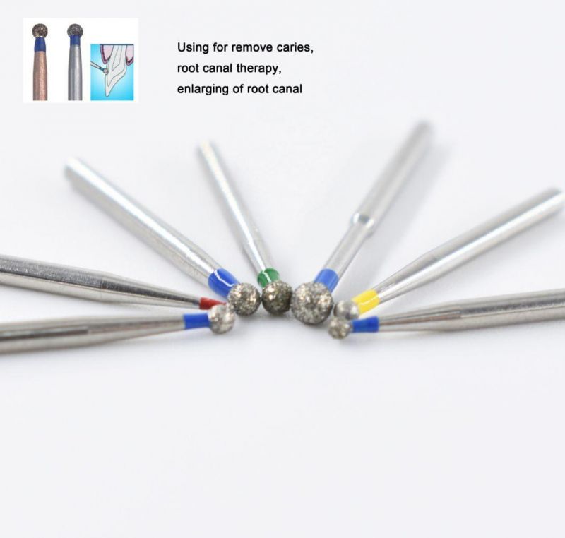Dental Materials Ball Round Diamond Dental Bur for Dental Handpiece Machine Br Series