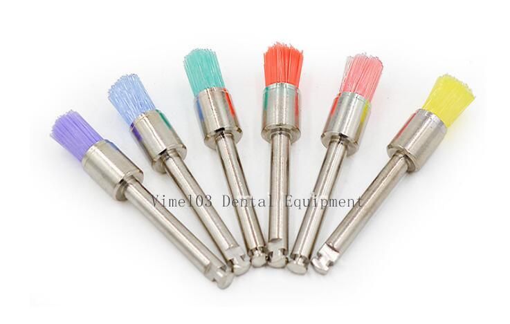 Dental Prophy Polishing Brush Latch Type Nylon Bristles Flat