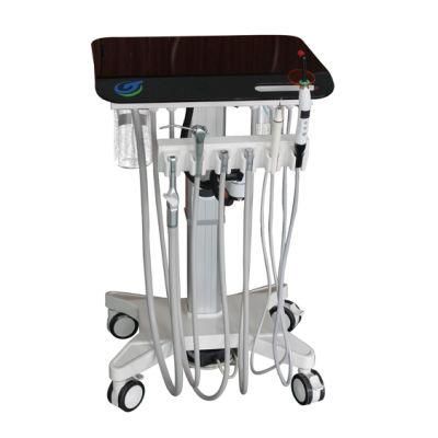 Portable Dental Unit Instrument Trays Easy Movable Dental Cart