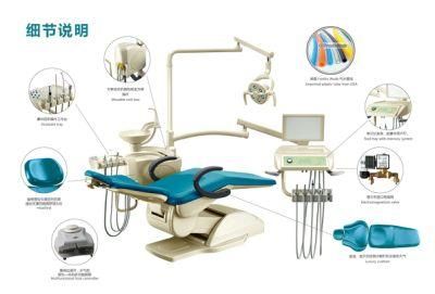 New Type High Quality Luxury Dental Unit Chair with Luxury LED Cold Light Lamp