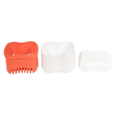 Dental Retainer Cleaning Denture Brush Box Dental Box with Net