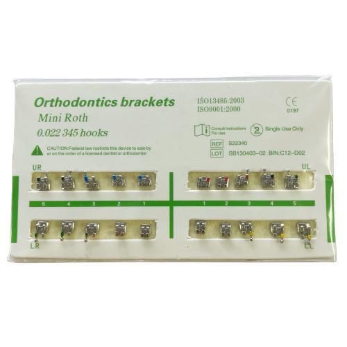 Dental Supplies Orthodontic Metal Brackets Roth 022