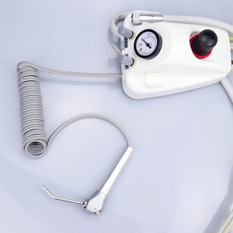 Portable Dental Air Turbine Unit with Syringe 4/2 Holes Bottle
