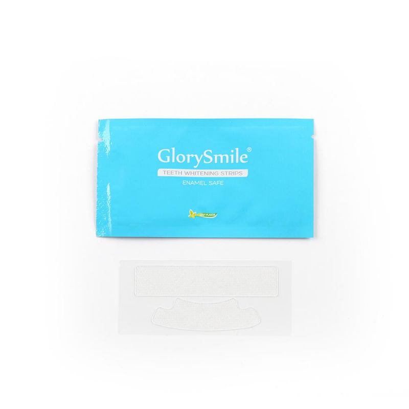 MSDS Registered Manufactory Glory Smile Dental Bright Custom Service Home Use Blue Non-Peroxide Teeth Whitening Strips
