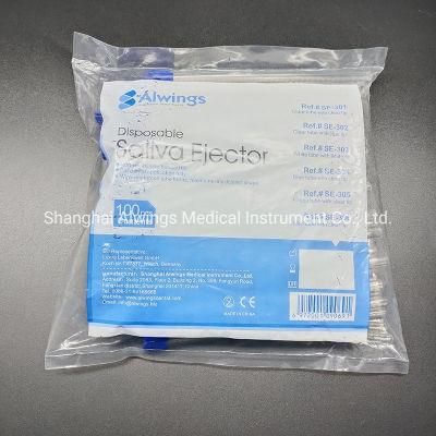 Dental Instrument Disposabe Saliva Ejector with Logo Package Printing