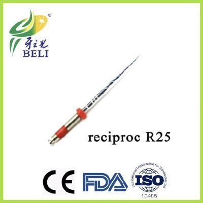 Dental Medical High Quality Niti Material Equipment Reciprocal Blue Files R25 Red Size with CE