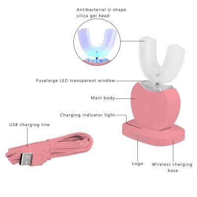 15 Seconds 360 Degree Total Teeth Cleaning an Automatic Sonic Electric Toothbrush/ USB Rechargeable Silicone Toothbrush Whitening Teeth