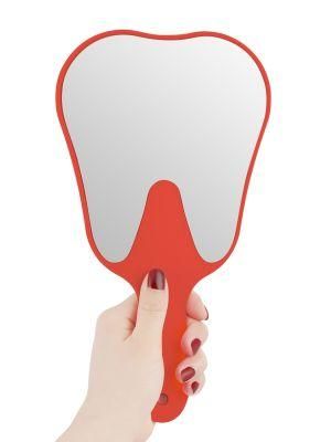 Colorful Dental Tooth Shaped Disposable Mouth Handle Mirror