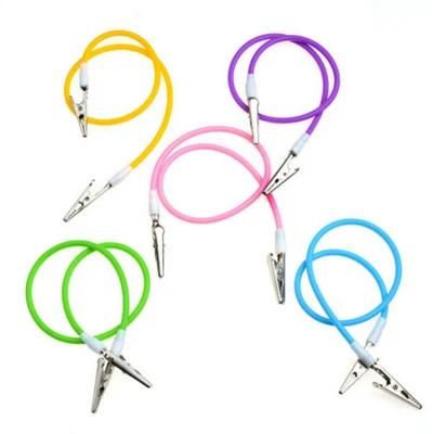 Color Silicone Plastic Chain and Stainless Steel Clips for Dental Bib Apron
