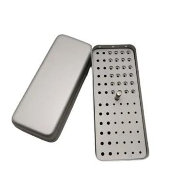 Dental Equipment Aluminum Dental Bur Box Metal Dental Bur Organizer Box