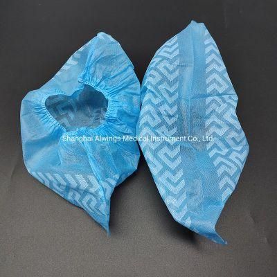 Alwings Medical Instrument Printed Non Woven Shoe Covers for Dust/Spilling Resistance