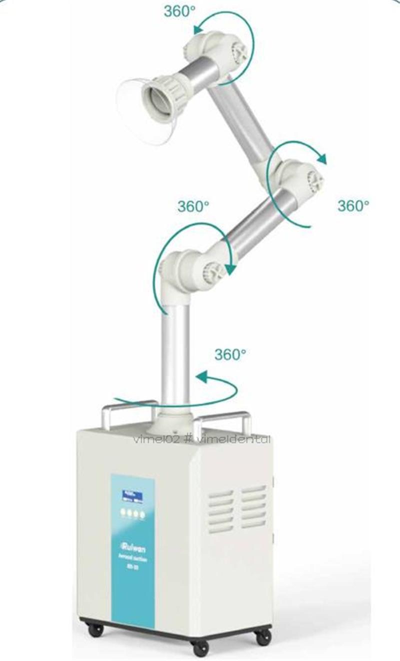 Ce Dental Clinic Extra Oral Aerosol Suction Unit Air Purifier External Oral Surgical External Suction Machine with UV Light + 4layer Filter