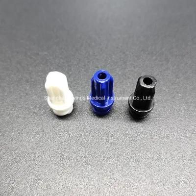 Blue/White/Black Dental Syringe Caps