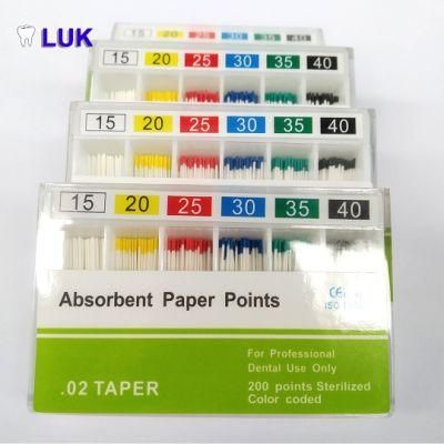 Dental Material Paper Points Absorbent Paper Points 02/04/06 Taper