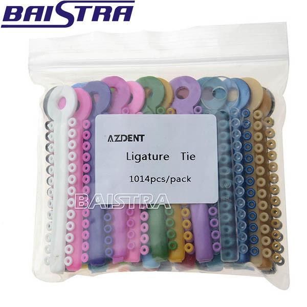 Dental Material Mixed Color Strip Shaped Orthodontic Elastic Ligature Tie