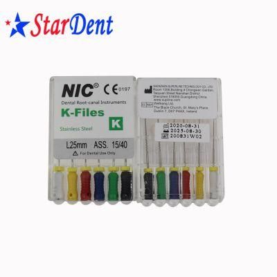 Stainless Steel Dental Tools Nic H / K / S -Files Endo Root Canal Hand Use Files