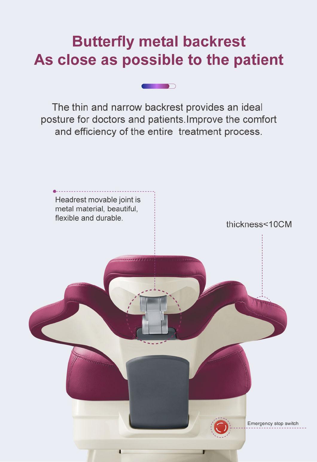 Colorful Dental Chair with Down Handing Tray