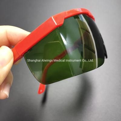 UV Protective Safety Glasses Black Lens Red Legs