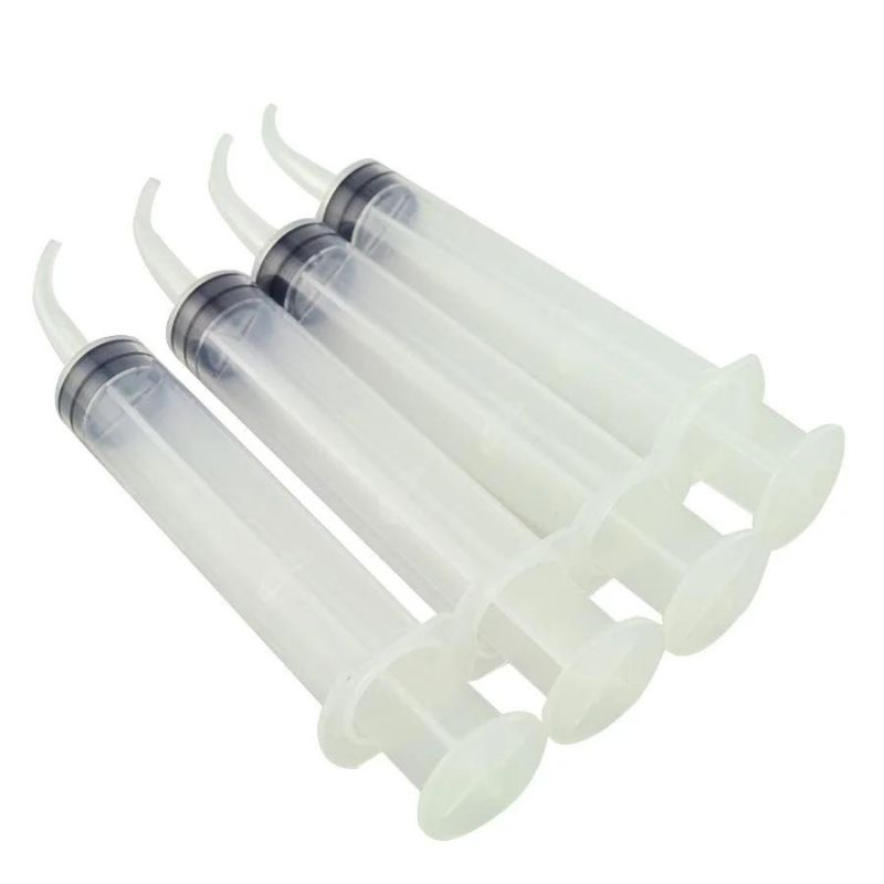 Dental Utility Syringe Curved Tip Dental Impression Injectors Irrigation Syringe