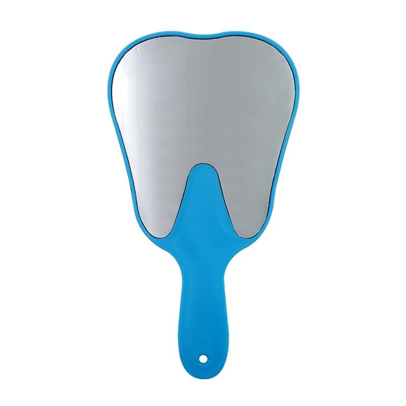 OEM Rainbowl Color Tooth Shape Hand Held Dental Mirror