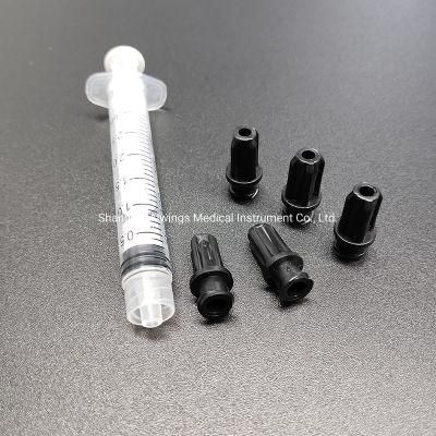 Black Luer Lock Irrigation Syringe Caps