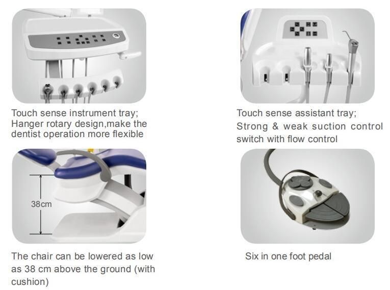 CE ISO Approved Portable Advanced Leather Computer Controlled Hospital Medical Dental Unit Cheap Safety China Dentisit Chair Equipment