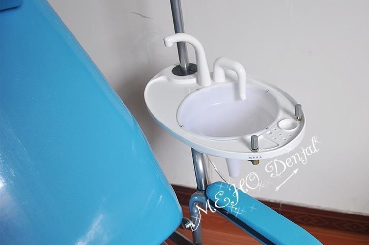 Portable Dental Mobile Folding Chair Unit+LED Surgical Light Lamp+Waste Basin